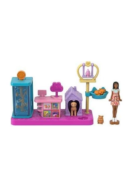 Mini Barbieland Bebek ve Oyun Seti Veteriner JCR30