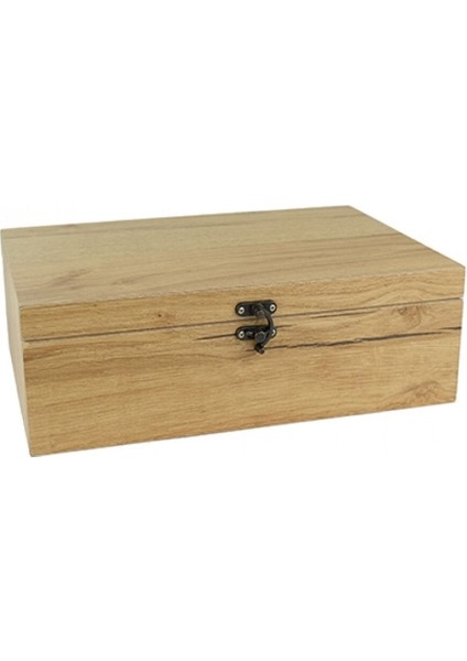 Dekoratif Hediyelik Klipsi Ahşap Kutu-Küçük Boy Ahşap Organizer Kutu-Makyaj Kutusu-Hobi Kutusu