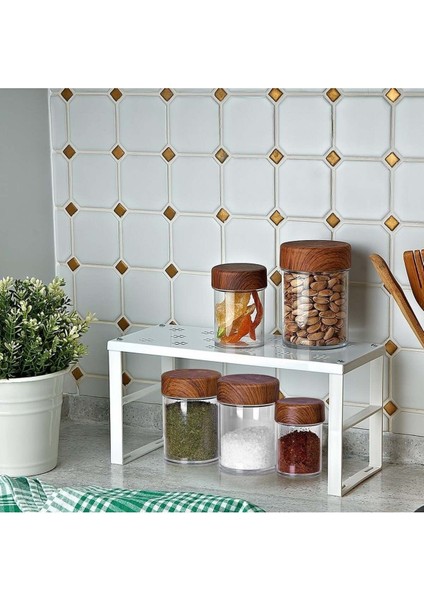 2 Adet Dolap Içi Düzenleyici Raf, Bardak Makyaj Rafı, Küçük Raf, Metal Ayaklı Dolap Içi Raf