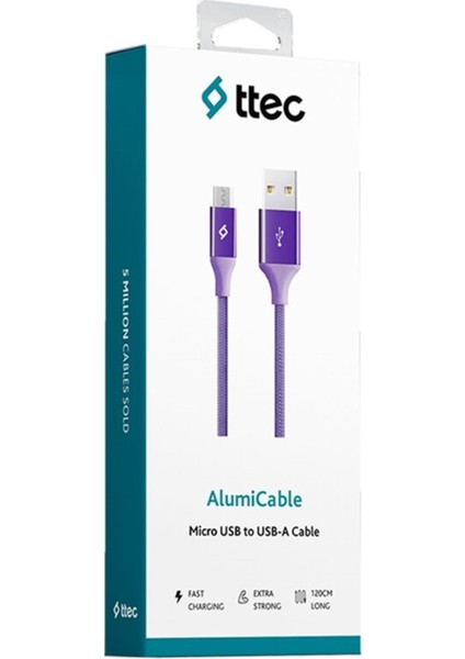Marka: Ttec Alumicable Micro USB Şarj Kablosu Mor 2DK11MR Kategori: Makyaj Organizeri