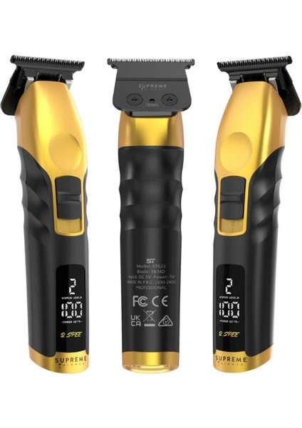Altın 2spee Trimmer | Ultra Sessiz | Çıkarılabilir Bıçaklı | Hafif ve Ergonomik