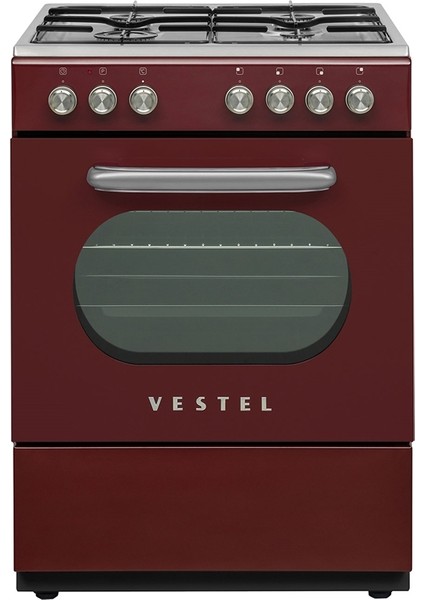 Retro Sf 84011 Dg Bordo 4 Gözü Gazlı A Enerji Sınıfı Solo Fırın