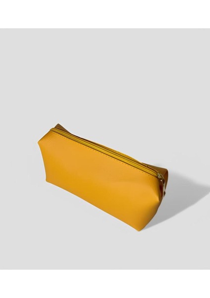 Sarı Orta Boy Unisex Organizer El Çantası