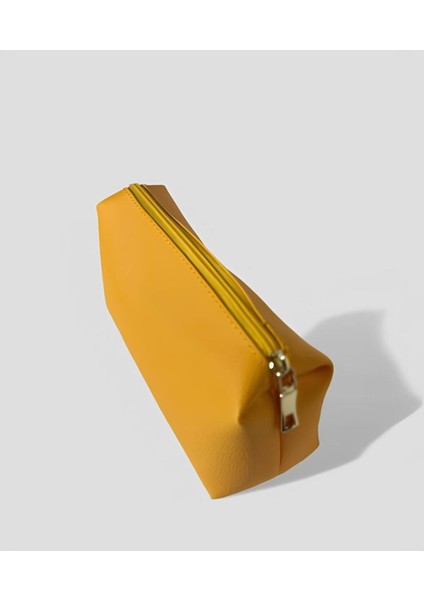 Sarı Orta Boy Unisex Organizer El Çantası