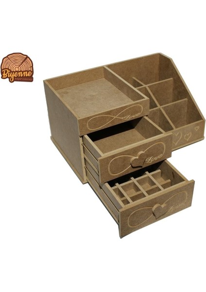 Ahşap Makyaj ve Kozmetik Düzenleyici Organizer fiyatları