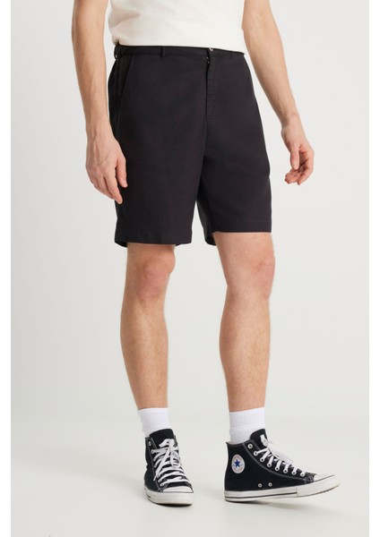 Beli Lastikli Chino Şo Siyah Erkek Şort modelleri