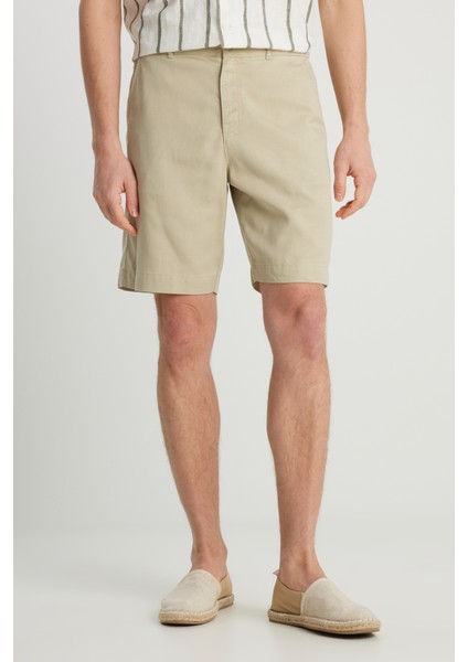 Regular Fit Normal Kesim Lastik Bel Detaylı Açık Yeşil Şort modelleri