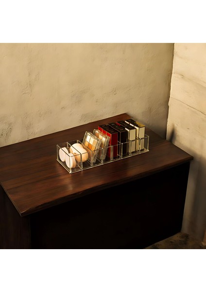 Tuva Reklam Takılıp Çıkarılabilir Bölmeli Makyaj Bakım Kutusu / Makyaj Organizeri ( Şeffaf Pleksi ) fiyatları