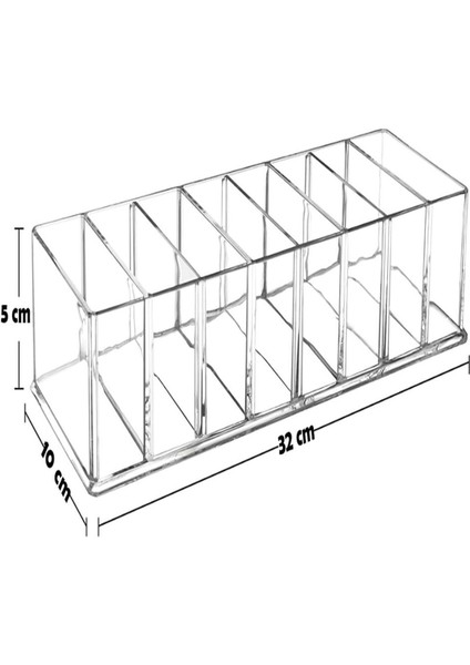 Tuva Reklam Takılıp Çıkarılabilir Bölmeli Makyaj Bakım Kutusu / Makyaj Organizeri ( Şeffaf Pleksi ) indirimleri