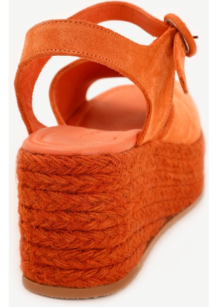 Platform Taban Deri Espadril