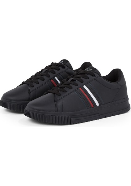 Siyah Erkek Sneaker Modern Cupsole Strıpes Lth modelleri