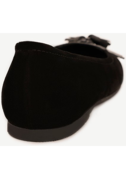 Püskül Detaylı Deri Babet modelleri