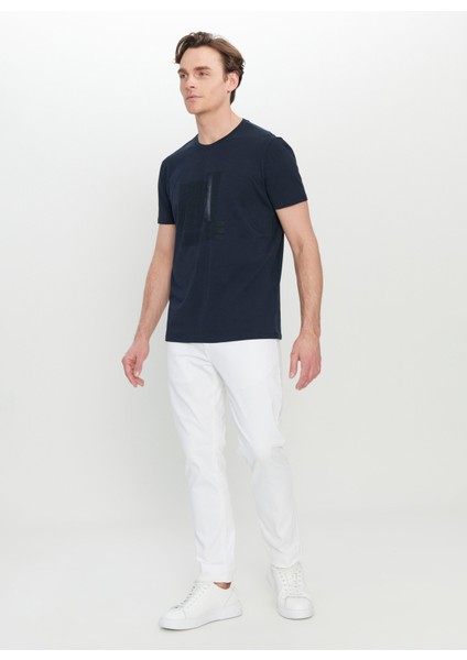 Bisiklet Yaka Baskılı Lacivert Erkek T-Shirt ACE091252407_LAC fiyatları