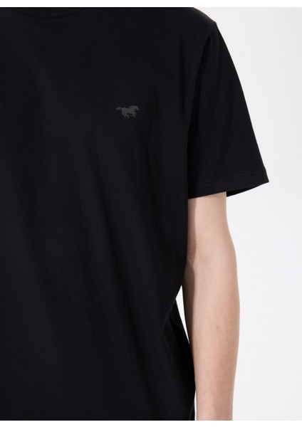 Bisiklet Yaka Baskılı Siyah Erkek T-Shirt M5SM-TST1297 fırsatları