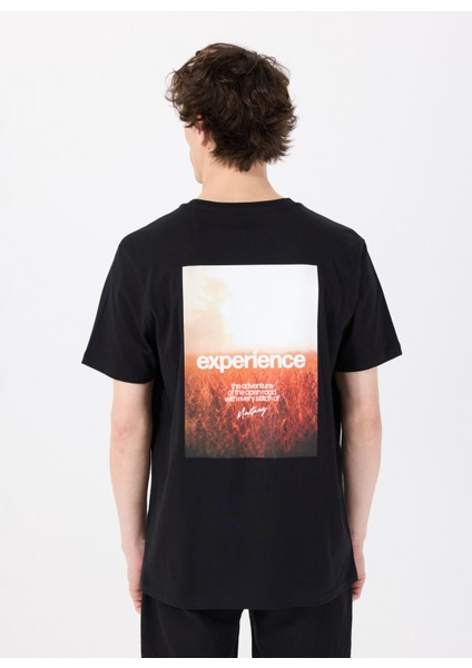 Bisiklet Yaka Baskılı Siyah Erkek T-Shirt M5SM-TST1297 indirimleri