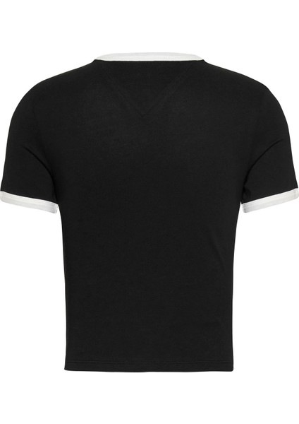 Bisiklet Yaka Siyah Kadın T-Shirt DW0DW20631BDS modelleri