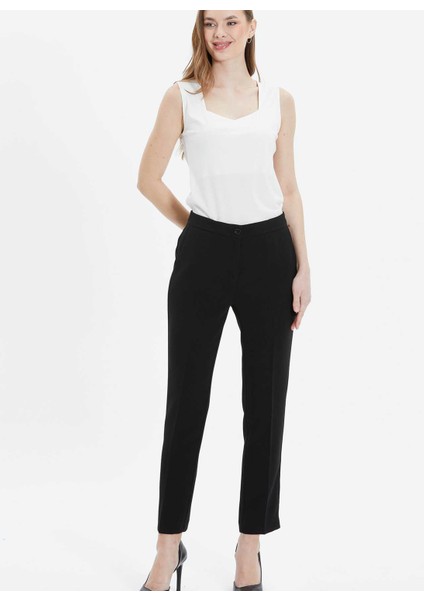 Normal Bel Standart Siyah Kadın Pantolon 25YSL5358