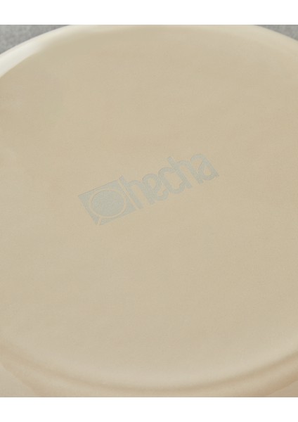 Hecha Demir Döküm Yuvarlak Grill Tava 28X4 cm Krem