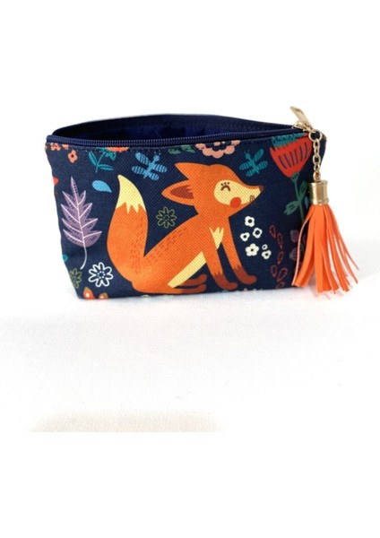 Turuncu Tilki Desenli Makyaj Çantası Organizer fiyatları