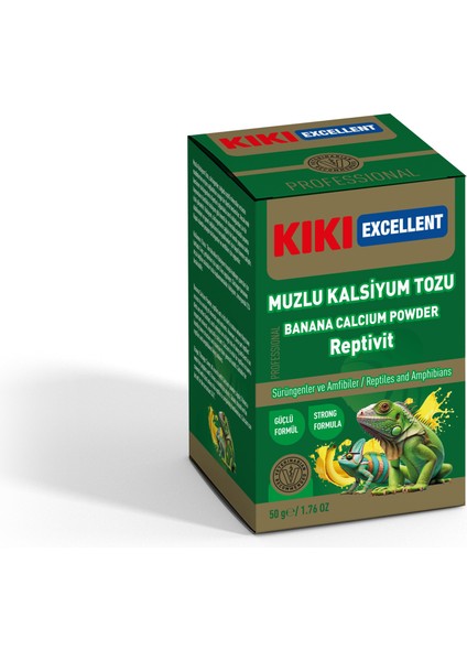 Sürüngen & Amfibiler Için Muzlu Kalsiyum Tozu
