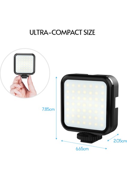 Jumpflash L49R LED Video Işığı Aydınlatma Seviyesi Ayarlanabilir Şarj Edilebilir (Yurt Dışından) indirimleri