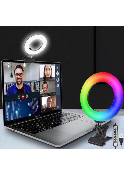 8 Inçlik Rgb Sie Halka Işığı, Renk Değiştirebilir, Parlaklık Ayarıyla Laptop ve Pc Monitörü Için (Yurt Dışından) fırsatları