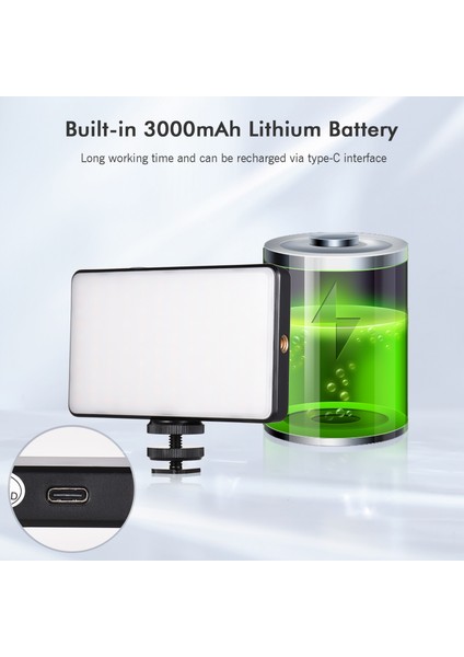 ST120 Cep LED Video Işığı Şarj Edilebilir Iki Renk Sıcaklığı Ayarlanabilir CRI95+ (Yurt Dışından) fırsatları