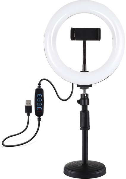 7.9 Inç Eğri Yüzeyli Aydınlatma Ayarıyla USB Şarjlı Halka Işık (Yurt Dışından)