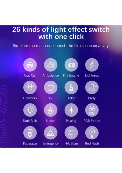 Y140 Rgb LED Video Işığı Şarj Edilebilir CRI95+ 26 Aydınlatma Efekti (Yurt Dışından) fiyatları