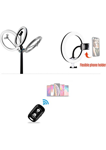 20 cm Fotoğrafçılık Için Iplikli Ayaklı ve Uzak Denetimli Katlanabilir LED Işık Halkası (Yurt Dışından) fırsatları