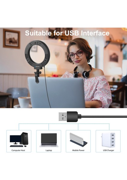 Puluz 16 cm USB Halka Işığı 3200 - 5600K Renk Sıcaklığı 10 Parlaklık Seviyesi (Yurt Dışından) modelleri