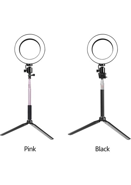 DC5V 5W 64 LED Teleskopik Tripodlu Çevrimiçi Gösteri ve Fotoğraf Için 10 Seviyede Ayarlanabilir Parlaklık, 360° Dönebilen Aydınlatma Açılı Halka Işığı (Yurt Dışından) fırsatları