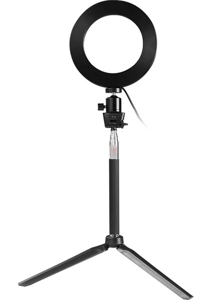 DC5V 5W 64 LED Teleskopik Tripodlu Çevrimiçi Gösteri ve Fotoğraf Için 10 Seviyede Ayarlanabilir Parlaklık, 360° Dönebilen Aydınlatma Açılı Halka Işığı (Yurt Dışından) indirimleri
