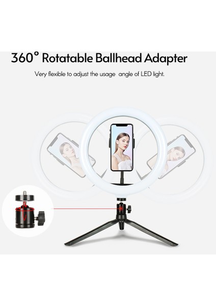 10 Inç Rgb Çember Işığı 2800K - 6500K Doyulabilir USB Ile Beslenir (Yurt Dışından) fiyatları