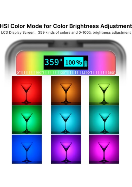 Rgb Cep LED Video Işığı 2500K - 9000K Parlaklık Ayarlanabilir CRI95+ (Yurt Dışından) modelleri