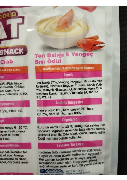 Sıvı Kedi Ödülü Ton Yengeç 5 x 15 gr fiyatları
