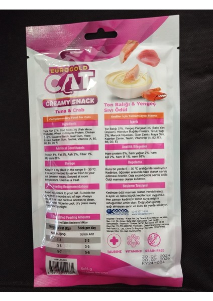Sıvı Kedi Ödülü Ton Yengeç 5 x 15 gr modelleri