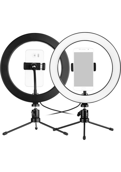 10 Inçlik LED Halka Işığı 3 Aydınlatma Modu Parlaklık Ayarlanabilir (Yurt Dışından)