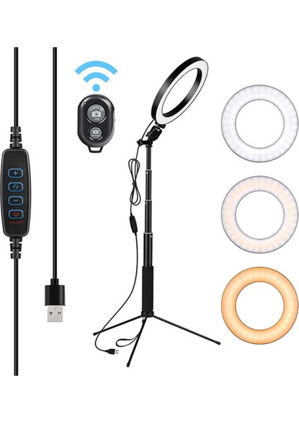 26 Cm/10 Inç 3 Aydınlatma Modu USB Ile Beslenen Aydınlatma Düzeyini Ayarlayabilen LED Halka Işığı (Yurt Dışından)