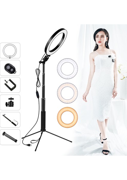 26 Cm/10 Inç 3 Aydınlatma Modu USB Ile Beslenen Aydınlatma Düzeyini Ayarlayabilen LED Halka Işığı (Yurt Dışından) fırsatları