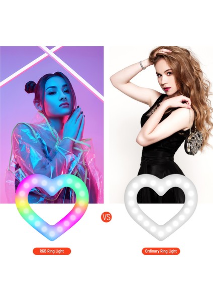 10 Inç Rgb Kalp Şeklinde LED Doyma Işığı Aydınlatma Seviyesi Ayarlanabilir USB Güçlü (Yurt Dışından) fiyatları