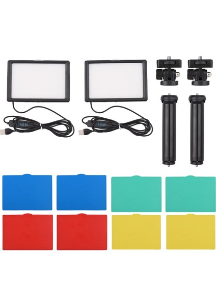 2 Adet 15W LED Video Işık Seti Fotoğrafçılık Için Iki Renkli Parlaklık Ayarlı (Yurt Dışından) modelleri