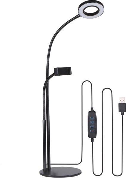 3,5 Inçlik R-Ing Sie Işığı USB Enerjili 3 Seviye Parlaklık Ayarlı 3 Renk Sıcaklığı Değişebilir (Yurt Dışından)