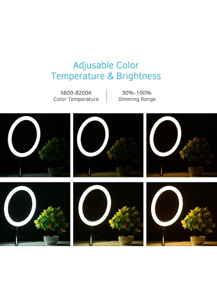 30 cm LED Halka Işığı 5600 - 8200K Parlaklık Ayarlı 3 Renkli Tripod Uzak Şarj Fotoservis Aleti (Yurt Dışından) indirimleri
