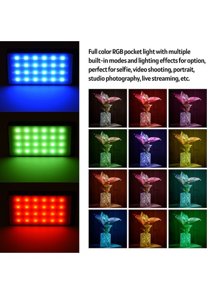 Renkli Rgb LED Video Işığı 3000K - 6500K Ikili Renkli %0 - %100 Ayarlanabilir (Yurt Dışından) fiyatları