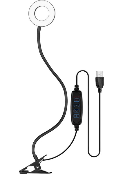 3.5 Inç Mini LED Halka Işığı 3 Aydınlatma Modu Videokonferans Için Esnek Kol Tasarımı (Yurt Dışından)