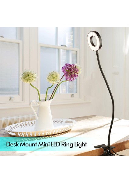 3.5 Inç Mini LED Halka Işığı 3 Aydınlatma Modu Videokonferans Için Esnek Kol Tasarımı (Yurt Dışından) fiyatları