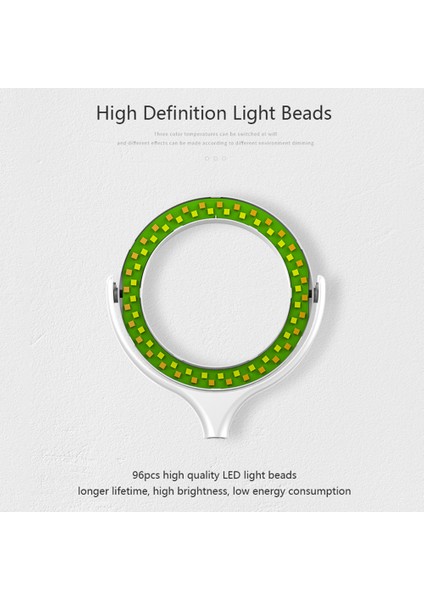 8 Inç Masaüstü LED Halka Işığı 3000K - 6500K Ayarlanabilir Parlaklık Taşınabilir Beyaz (Yurt Dışından) modelleri
