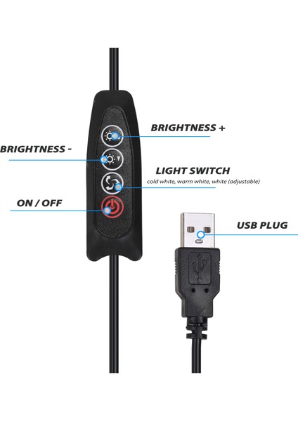 Alüminyum Çelik Fotoğraf LED Halka Işığı Üç Seviyeli Aydınlatma 10 Seviyeli Parlaklık Ayarlamalı (Yurt Dışından) fiyatları