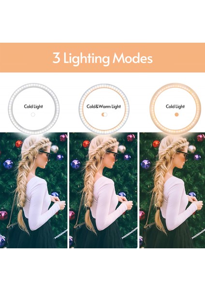 16 cm LED Halka Işığı Aydınlatma Seviyesi Ayarlanabilir 3 Mod USB Güçlü (Yurt Dışından) fiyatları